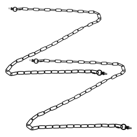 OUNONA 2Sets Weather Resistant Metal Chain for Hanging Planters and Garden Bridge Safety Fence Black