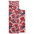 thumbnail image 2 of Red Footballs on Blue Pattern Toddler Nap Mats for Kids Preschool,Sleeping Mat Bag or Kids,Toddler Sleeping Bag,Toddler Nap Mat or Daycare, 2 of 6