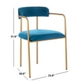 thumbnail image 6 of SAFAVIEH Camille Modern Solid Side Chair, Navy/Gold Set of 2, 6 of 7