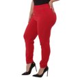 thumbnail image 3 of Plus Size Shirred Waist  Cuff Joggers With Pockets - Red, 3 of 9