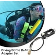 thumbnail image 3 of Diving Oxygen Tank Refill Adapter - Professional Scuba Cylinder Fill Station Accessory | Aluminum Alloy Charging With Hose, Gauge, And Quick Connect For PCP Airgun, Paintball, Underwater Breathing, 3 of 9
