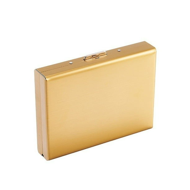 Portatarjetas de acero inoxidable con 6 posiciones para tarjetas, portatarjetas de crédito, portatarjetas de metal, portatarjetas de órgano, portatarjetas de visita
