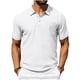 thumbnail image 2 of Ceisia Men's Slim Fit Short Sleeve Solid Color Cotton-Linen Blend Turndown Collar Shirt with Pocket White M Gifts, 2 of 7
