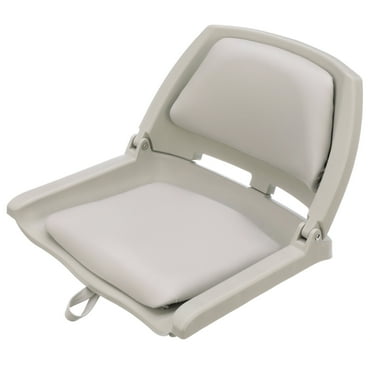 Attwood 98391GY Padded Boat Seat, Gray, Molded Plastic Frame, 20 Inches W x 17 Inches D x 12 Inches H