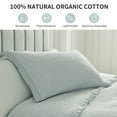thumbnail image 5 of DDUOXIN Gray Queen Size Quilt - 100% Cotton Solid Color Chic Stylish Elegant Quilt Bedspread for Queen Bed, Lightweight Pick-Stitch Handcrafted Queen Coverlet Bedding Set with 2 Pillow Shams, 3-Piece, 5 of 10