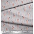 thumbnail image 3 of Soimoi Gray Modal Satin Fabric Plant & Floral Decor Fabric Printed Yard 42 Inch Wide, 3 of 3