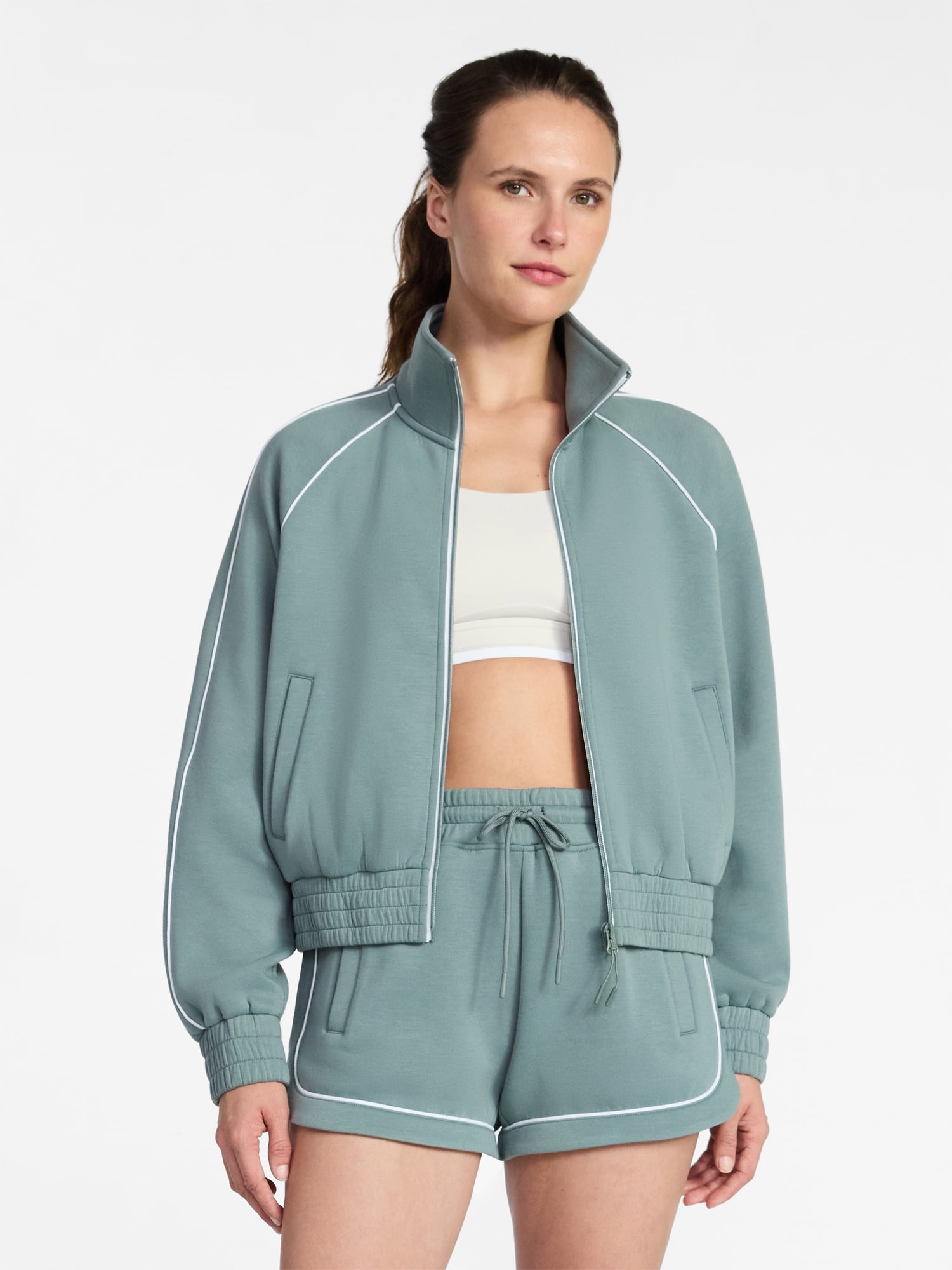 Avia Women's ScubaKnit Track Jacket, Sizes XS-XXXL - Walmart.com
