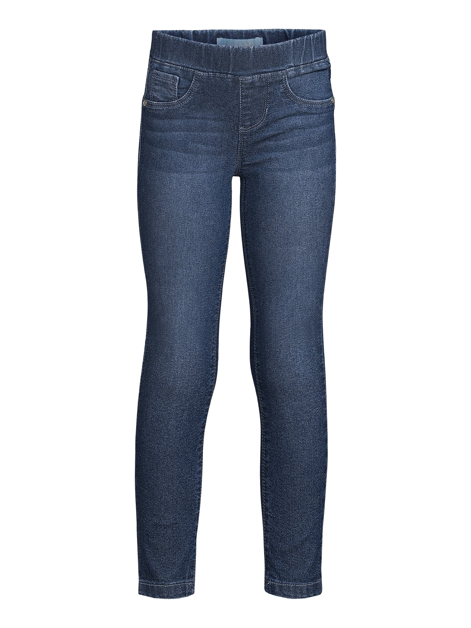 Blue Ink Pull-On Jean With  Shoe Charms, Sizes 4-6X