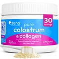 thumbnail image 1 of Suplemento en polvo de calostro bovino y colágeno Zena Nutrition para la salud intestinal, el apoyo inmunitario, la digestión, el cabello, la piel y las uñas. Sin saborizante, sin gluten ni azúcar. 30, 1 of 5