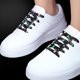 thumbnail image 5 of Cordones navideños para zapatillas y botas - Patrones navideños con copos de nieve y renos - Cordones de poliéster duraderos para estilo estacional, 5 of 6