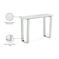 thumbnail image 2 of Meridian Furniture Carlton Contemporary Stone Console Table in Chrome, 2 of 4