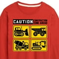 thumbnail image 3 of Instant Message - Transportation - Caution Construction Zone - Toddler & Youth Long Sleeve Graphic T-Shirt, 3 of 6