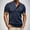 C_ Navy, variant on SSAAVKUY Slim Fit Muscle Henley Shirts for Men Short Sleeve Gym Workout Athletic Tee Shirts Casual Crewneck Button Up T-Shirt Navy S