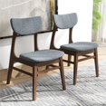 thumbnail image 3 of Ashcroft Chaises de Salle à Manger Mid-Century Modern, Gris (Ensemble de 2), 3 of 8