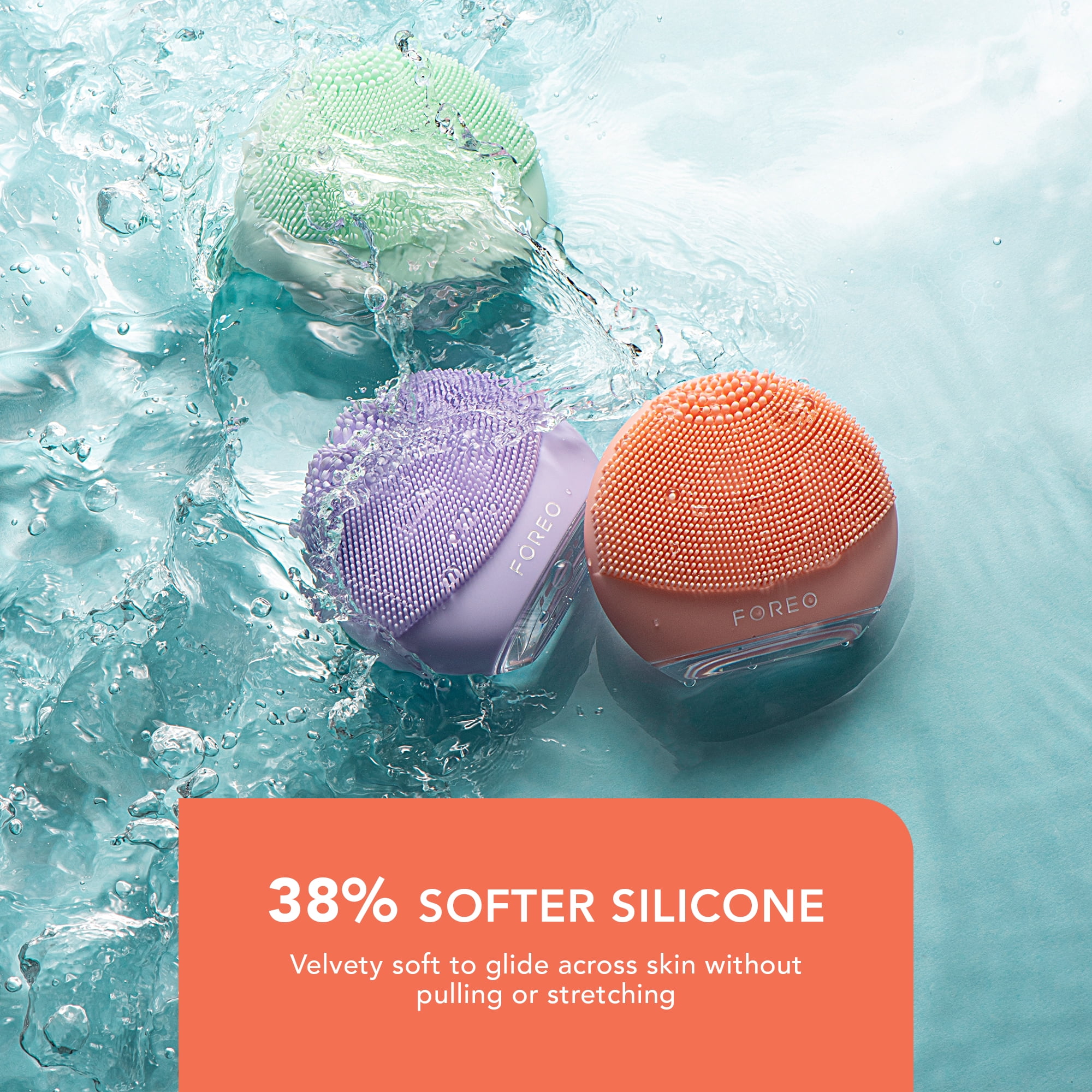 FOREO LUNA 4 Go - Silicone Facial Cleansing Brush for Travel