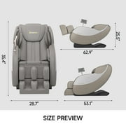 Real Relax Zero Gravity Full Body Massage Chair Recliner with Heating and Foot Massage, Brown