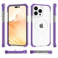 thumbnail image 4 of Mantto Case For iPhone 14 Plus Magnetic [Support Magsafe Charger] Wireless Anti-Scratch Shockproof Clear Four Corner Cushion Durable Anti-Dropping Full Body Protection Cover, Purple, 4 of 4