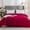 Red-WE, variant on Solid Duvet Cover, Washed Cotton 173x229cm Single, Soft Brushed Fabric Bedding, Grey Beige Navy