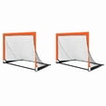 thumbnail image 1 of 2X Orange Children'S Football Goal Portable Foldable Mobile Training Football Goal, 1 of 6