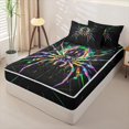 thumbnail image 2 of Erosebridal Colorful Spider Zipper Full Size Comforter Sets with Fitted Sheet and 2 Pillowcases,Spooky Wild Animal Zipper Bedding Set For Boys,Black Reversible,4-Piece, 2 of 7