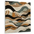 thumbnail image 2 of Designart "Line Art Elegance in Brown and Black I" Abstract Shapes Metal Wall Art Prints, 2 of 5