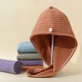 thumbnail image 7 of Kugisaki Microfiber Hair Towel Cap Wet Short or Long Curly Hair Coral Fleece Hair Towel Warp Absorbent Quick Dry Turbans Anti Frizz Great Gift, 7 of 7