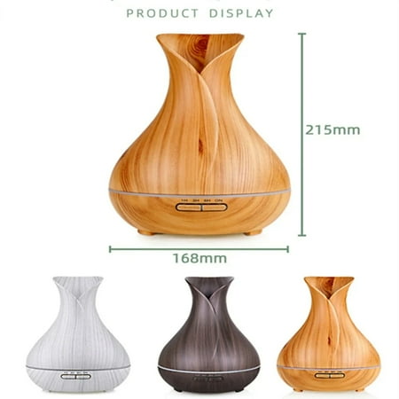 

CHNGXJC High-Quality 400ml Wood Grain Air Humidifier with LED Night Light Timer & Essential Oil Diffuser - Spa-Inspired - 7 Colors Mist Sprayer for Home Use - Power-off Protection Includ