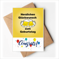 thumbnail image 1 of German Toast Celebrating Birthday Wedding Cards Congratulations Greeting Envelopes, 1 of 3