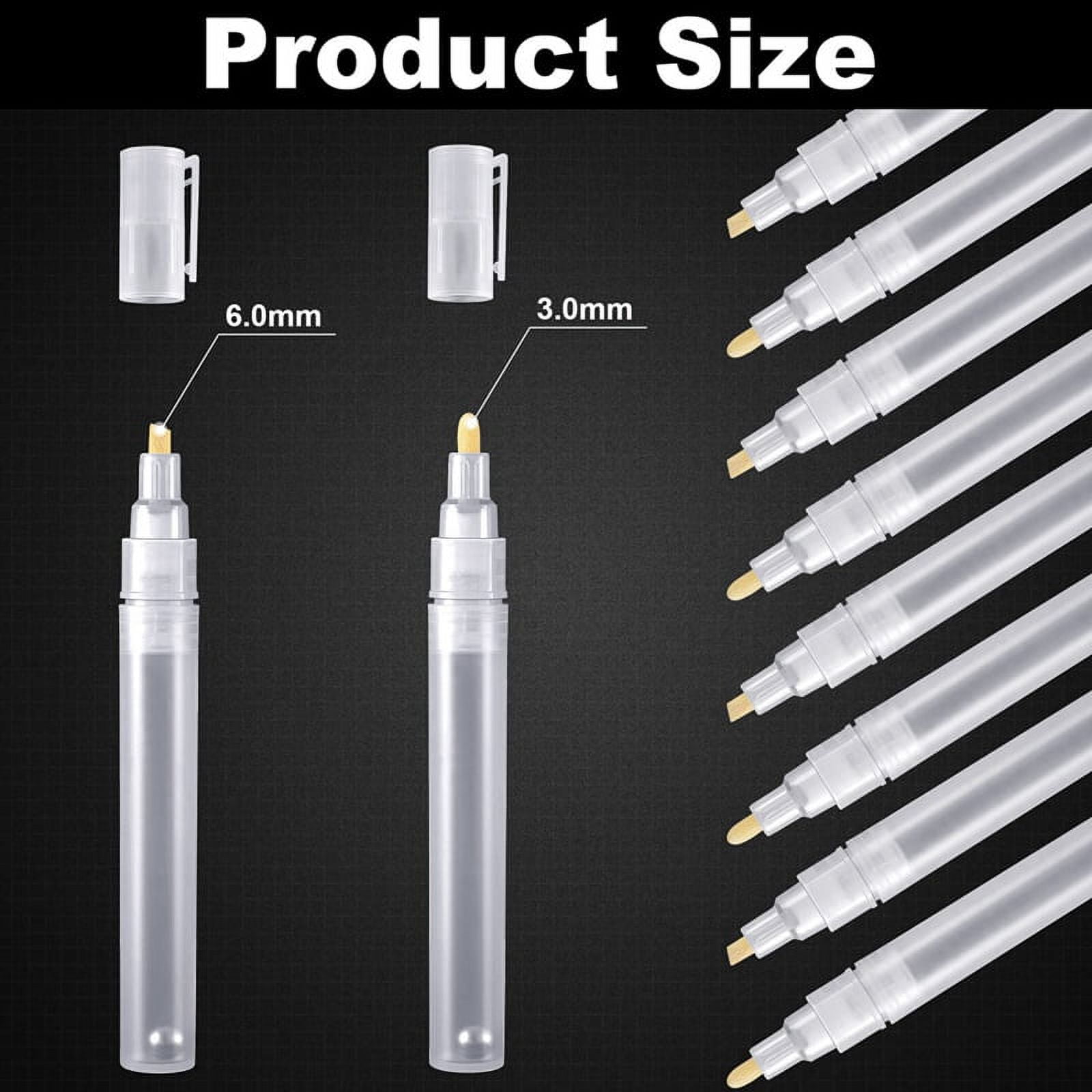 30 Empty Fillable Blank Paint Pen Markers Refillable Paint Pen Fine Tip Graffiti Markers Acrylic Markers