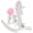 Pink 56, variant on Aosom Kids Ride On Push Car, Foot-to-Floor Walking Sliding Toy Car for Toddler with Working Horn, Music, Headlights and Storage, Pink Metal Frame