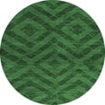 thumbnail image 1 of Ahgly Company Indoor Round Abstract Emerald Green Modern Area Rugs, 6' Round, 1 of 4