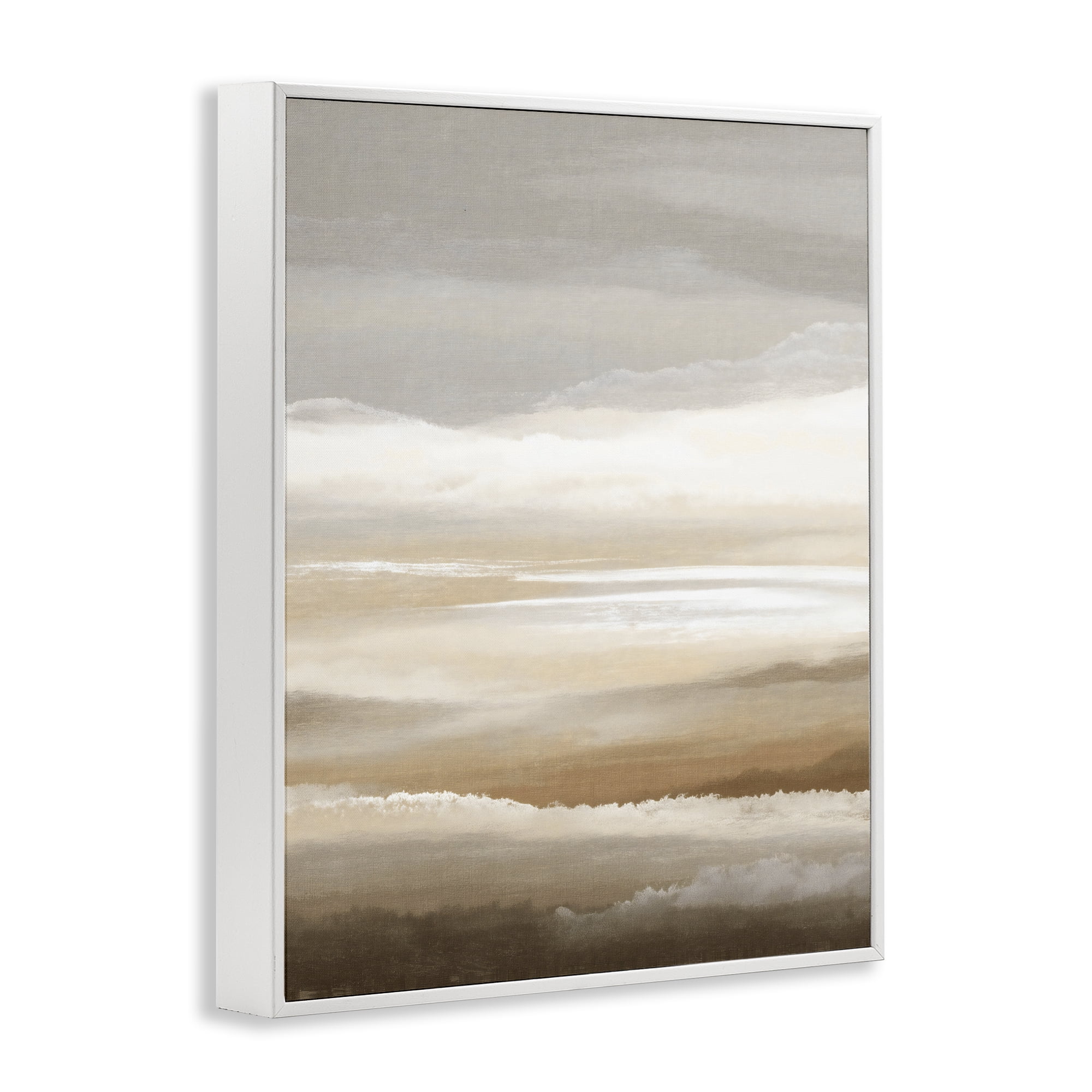 Stupell Industries The Horizon Serene Cloud Layers White Framed Giclee Art, design by Ink Drop Loft
