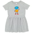 thumbnail image 3 of Inktastic Cute Robot, Colorful Robot, Funny Robot, Robotics Girls Toddler Dress, 3 of 5