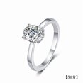 thumbnail image 4 of Apaison Single 1&2 Carat Moissanites 925 Sterling Silver Rings for Women - Ladies Wedding Engagement Jewelry Gift, 4 of 5