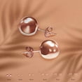 thumbnail image 6 of Pori Jewelers 14K Solid Gold Stud Earrings Ball Studs for Women, Rose Gold, 3 mm, 6 of 6