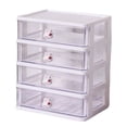 thumbnail image 3 of Organizador de escritorio con cajón, soporte para maquillaje, compartimentos multifuncionales, organizador Tidy Saver 4 Cajones Blanco, 3 of 9