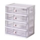 thumbnail image 3 of Organizador de escritorio con cajón, soporte para maquillaje, compartimentos multifuncionales, organizador Tidy Saver 4 Cajones Blanco, 3 of 9