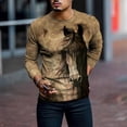 thumbnail image 5 of LYXSSBYX Mens Shirts Long Sleeve T Shirts Horse Retro 3D Printing Round Neck Long-sleeved Men's Spring and Autumn T-shirt, 5 of 7