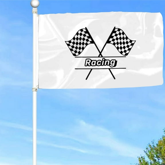 Bayyon Racing Flag Banner with Grommets 3x5Feet Man cave Decor