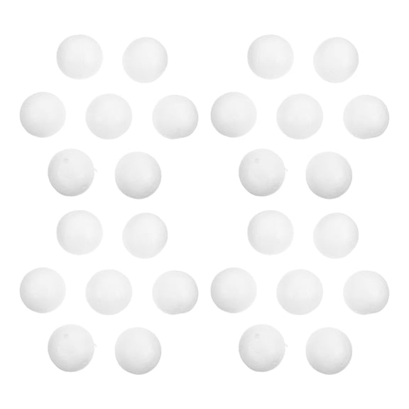 YOSADIER 100Pcs White Foam Balls Solid Polystyrene Round Craft Balls for DIY Holiday Decorations