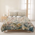thumbnail image 3 of Twin XL Quilt Set 68''x98'', Vintage Botanical Lightweight Bedspread Coverlet Set with 2 Pillow Shams, Spring Floral Summer Botanical Rustic Breathable All Season Quilt Bedding for Dorm/Guest Room, 3 of 9