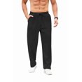thumbnail image 6 of COOFANDY Men's Sweatpants Casual Lounge Cotton Pajama Yoga Pants Open Bottom Straight Leg Male Sweat Pants with Pockets, 6 of 9