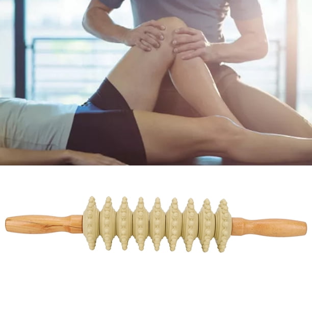 Rodillo De Masaje De Madera, Rodillo De Terapia De Madera, Puntos De Activación De Acupuntura Para Spa