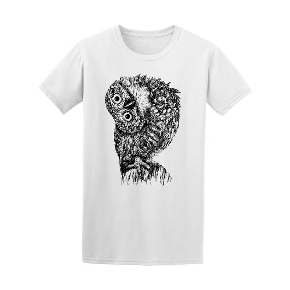 Black & White Owl Sketch Tee Men's -Image by Shutterstock