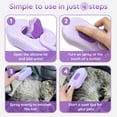 thumbnail image 4 of Cat Steam Brush for Shedding, 4 in 1 Rechargeable Steam Brush for Cats and Dogs, Anti-Static, Massage, Cleaning, Shedding & Combing All In One - Purple, 4 of 6