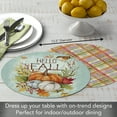 thumbnail image 5 of CounterArt "Fall Pumpkins" 4-Pack Round Reversible Tabletop Placemats, 5 of 7