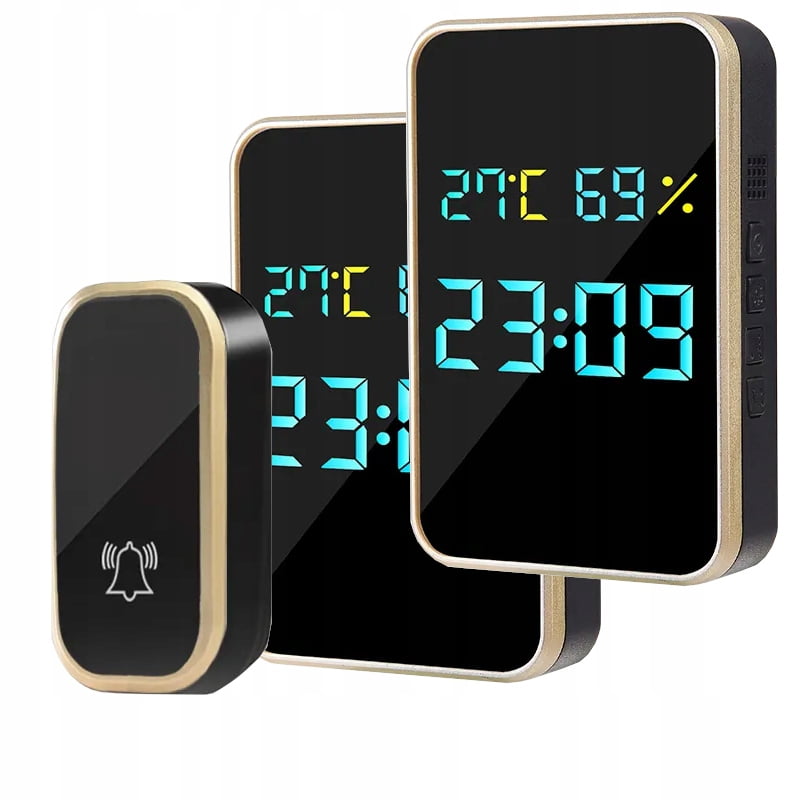 Alarm Clock Hygrometer All-in-one Room Temperature Wireless Doorbell