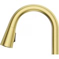 thumbnail image 3 of Pfister Barullli Single Handle Pull Down Sprayer Kitchen Faucet with Deckplate Included and Soap Dispenser in Brushed Gold, 3 of 8
