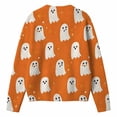 thumbnail image 5 of DHFJKG Cardigan Sweaters For Women Halloween Pumpkin Ghost Outerwear Tops Button Down Knit Sweater, 5 of 5