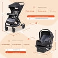 thumbnail image 2 of Carriola Baby Trend Sonar Seasons Travel System Plegable, 2 of 10
